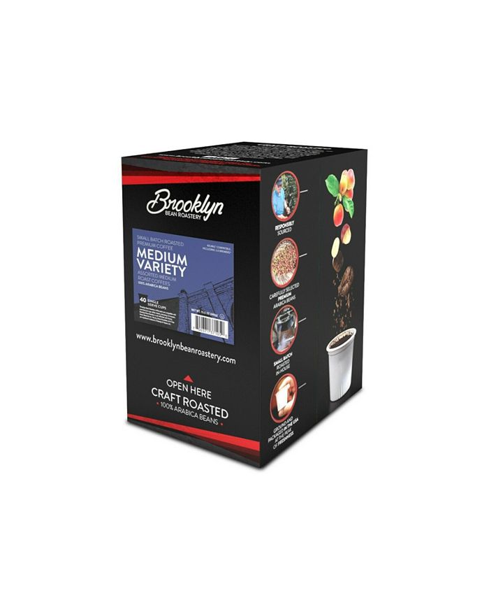 Brooklyn Beans Roastery Brooklyn Bean Roastery, Flavored Med Roasts,2.0 Keurig, Bold Variety