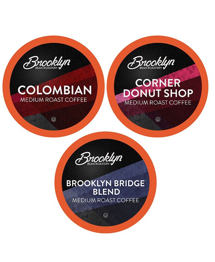 Brooklyn Beans Roastery Brooklyn Bean Roastery, Flavored Med Roasts,2.0 Keurig, Bold Variety