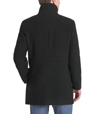Men Wing Collar City Wool Blend Pea Coat