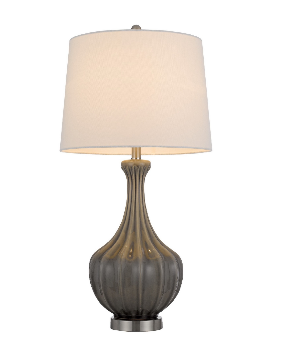 Shop Cal Lighting 28.5" Height Ceramic Table Lamp Set In Slate Gray