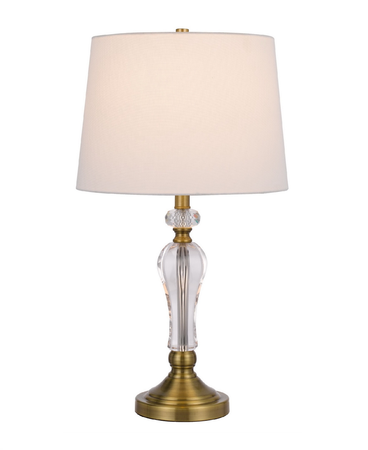 Cal Lighting 25" Height Metal Table Lamp Set In Antique Brass