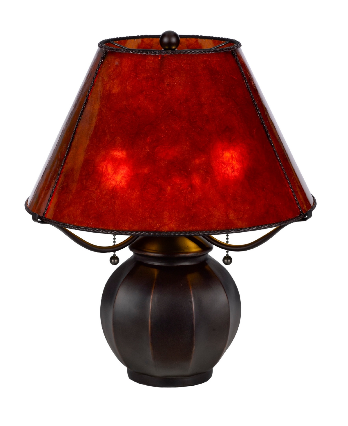 Shop Cal Lighting 19.5" Height Metal And Resin Table Lamp In Mica