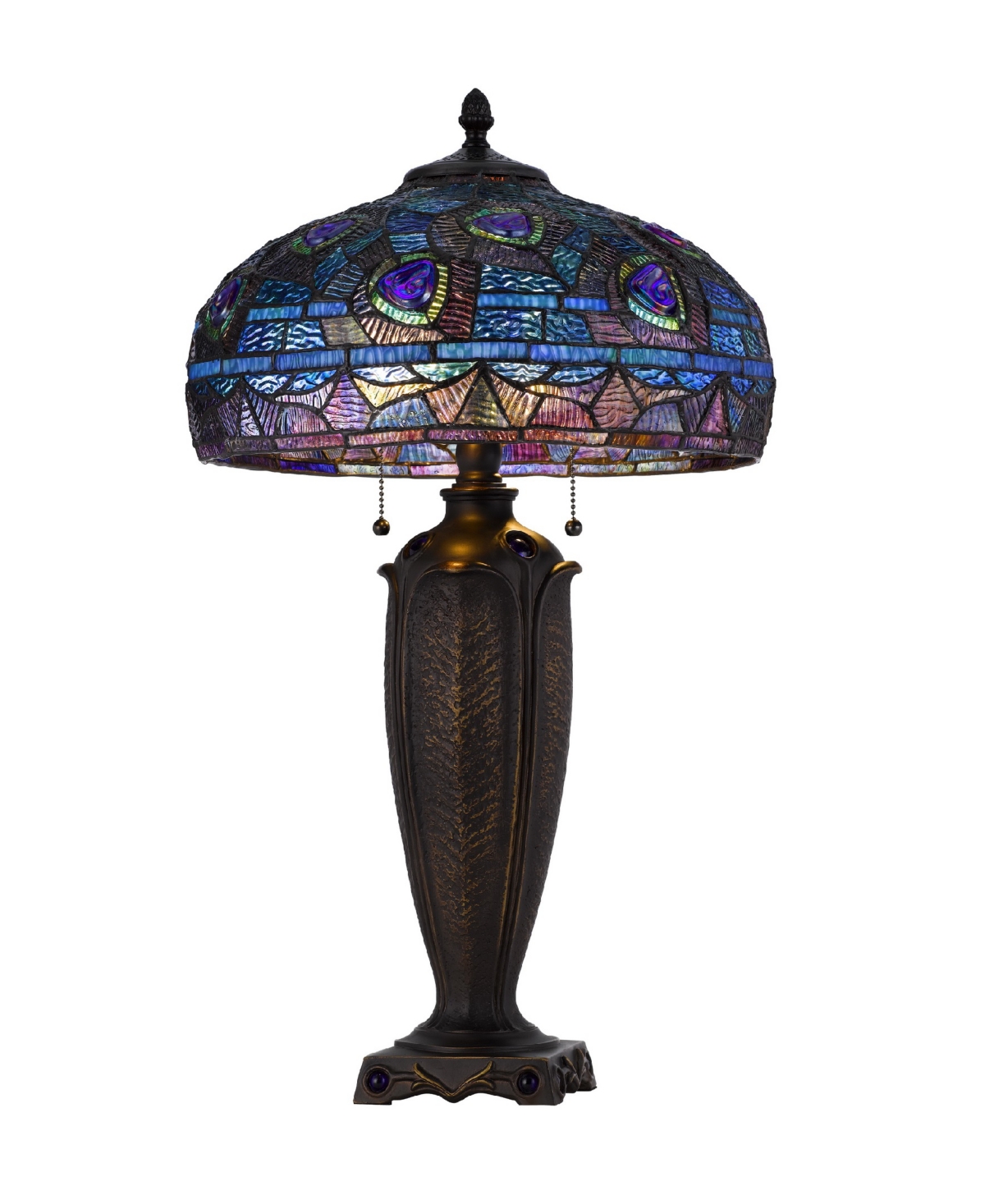 Cal Lighting 26" Height Metal And Resin Table Lamp In Dark Bronze
