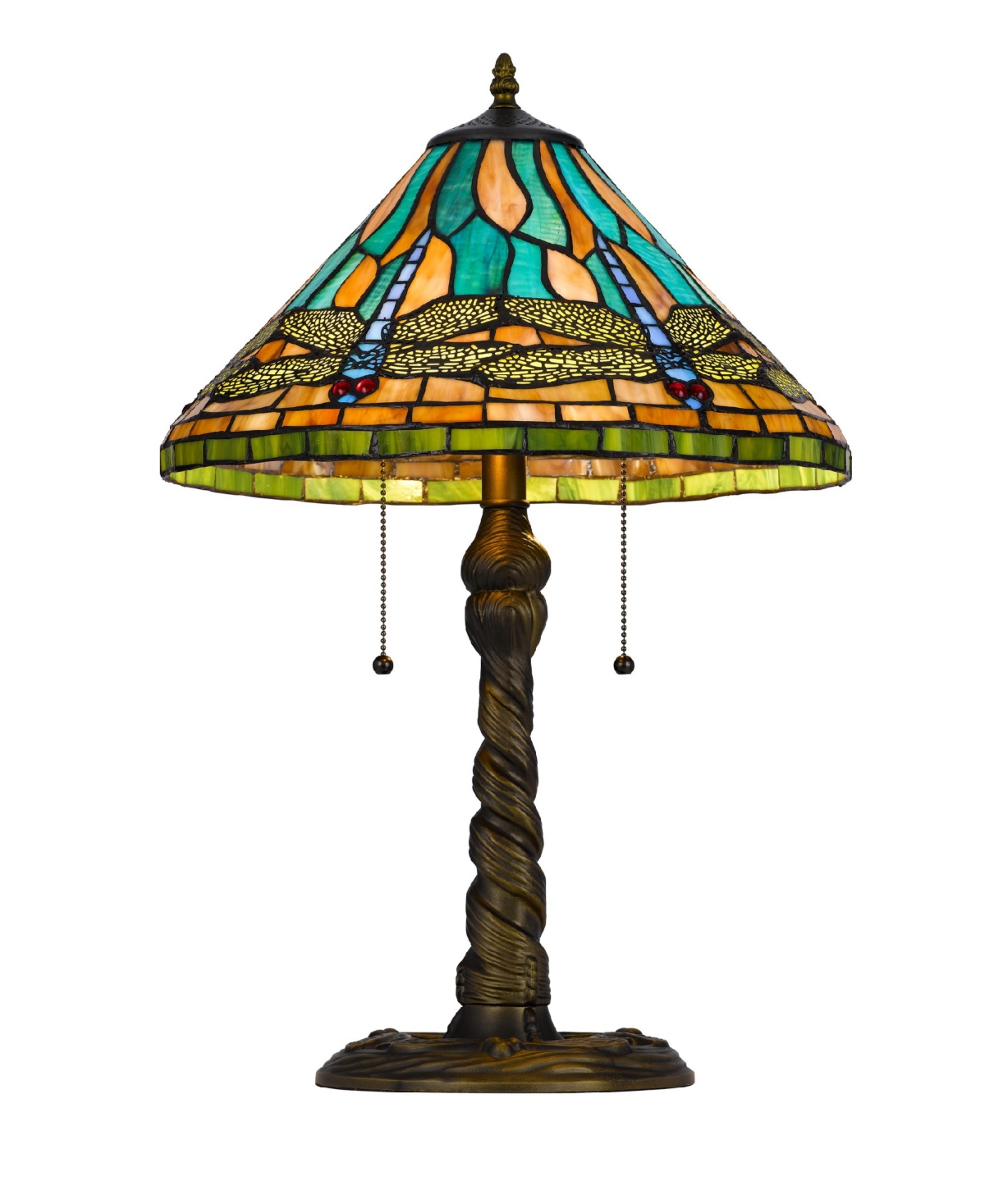 Shop Cal Lighting 23.5" Height Metal And Resin Table Lamp In Antique Brass