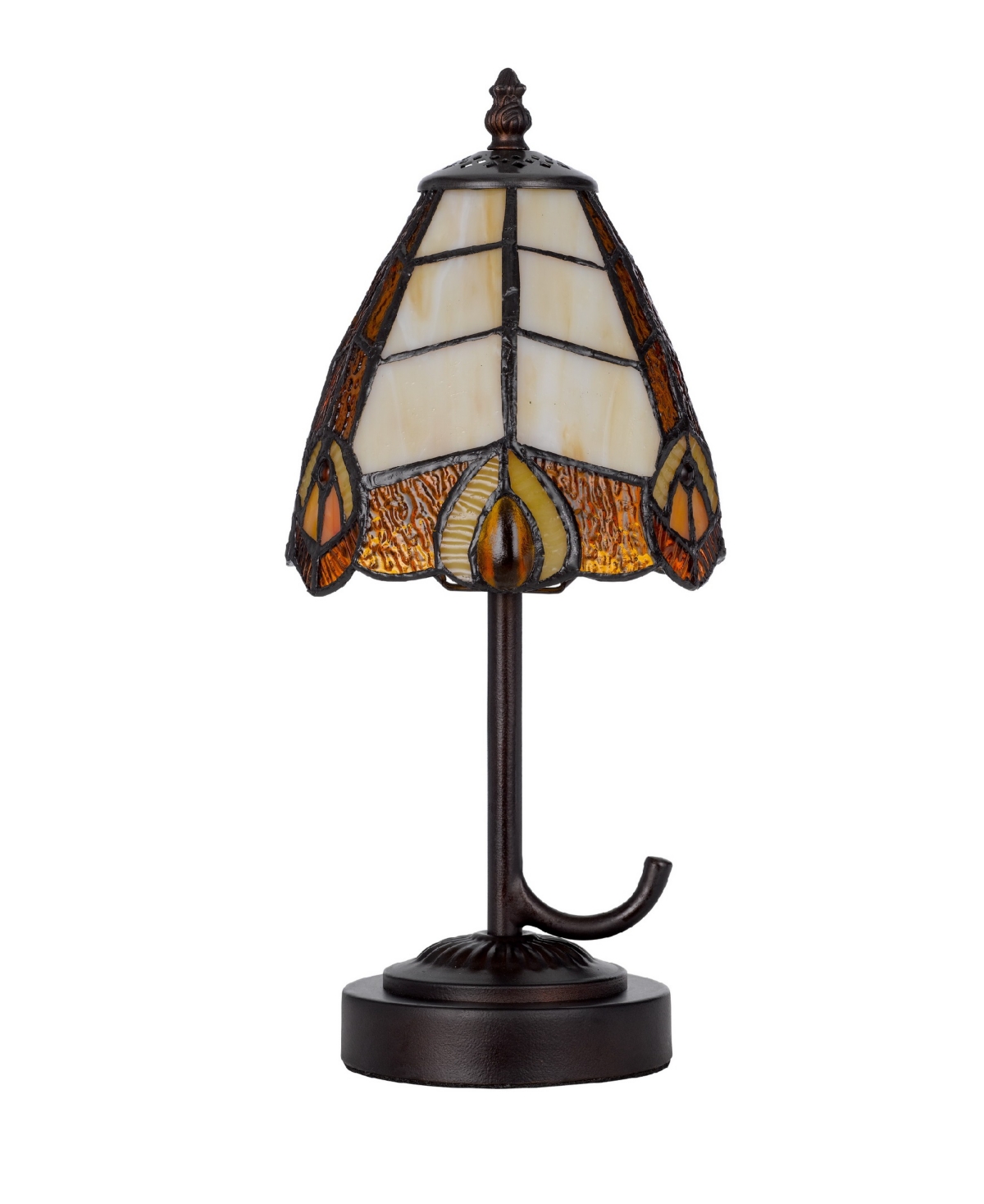 Shop Cal Lighting 13" Height Metal And Resin Accent Lamp In Dark Bronze