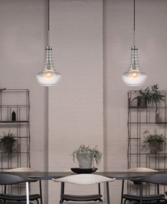 Baraboo 21" Height Metal and Glass Pendant