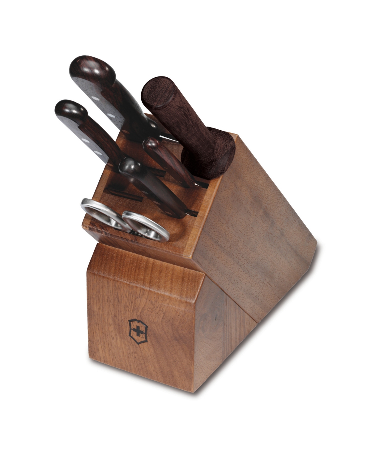 Victorinox Stainless Steel 7 Piece Knife Block Set With Wood Handles