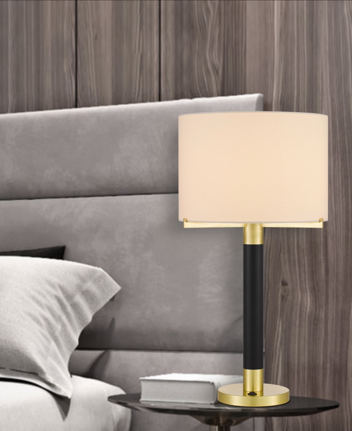 Cal Lighting Goldston 27.5" Height Metal Table Lamp In Antique Brass,black