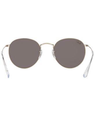 Unisex Round Metal Legend Gold Sunglasses, RB3447L