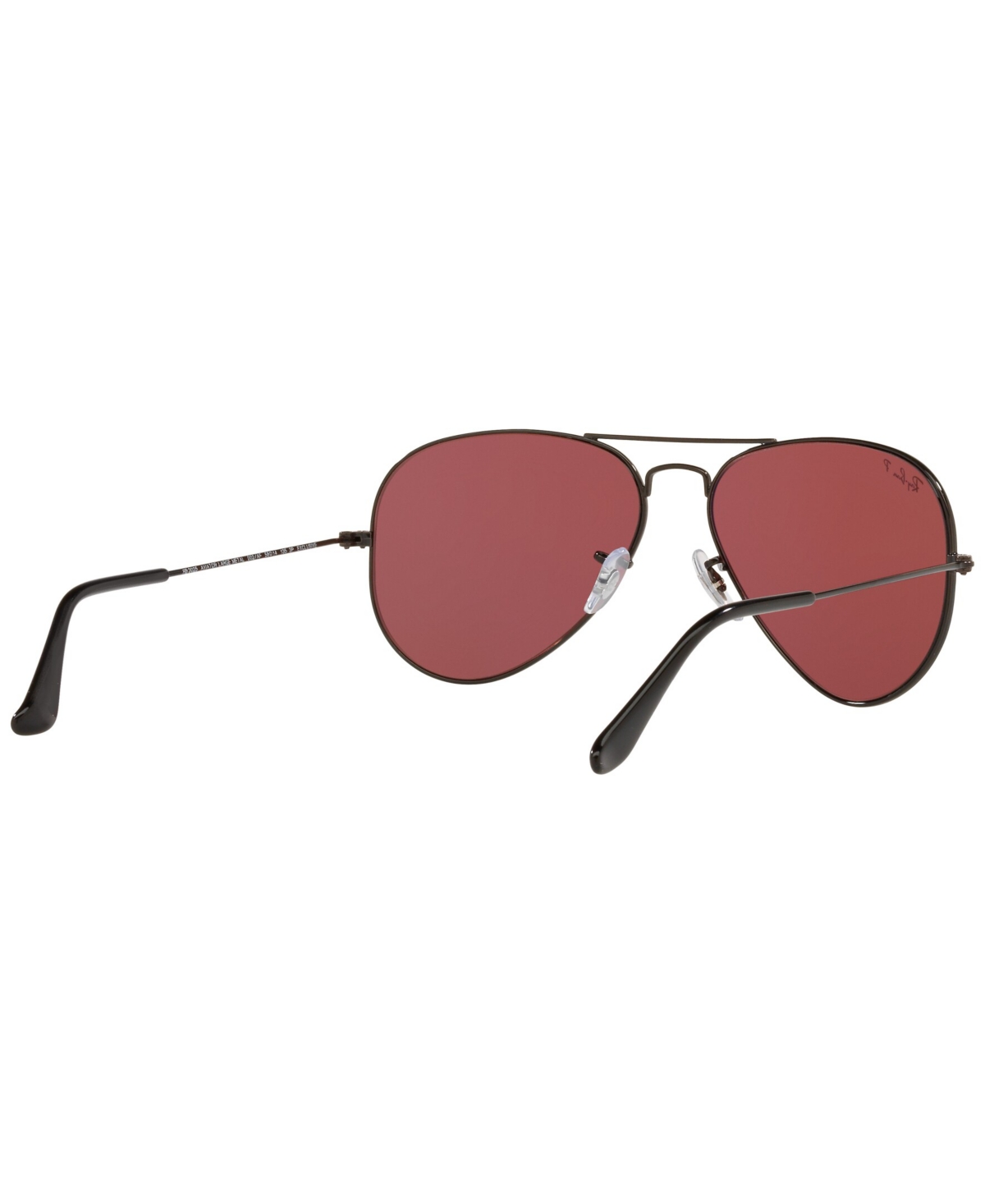 Ray Ban Unisex Aviator Large Metal Polarized Sunglasses, Polar Rb3025 In Black