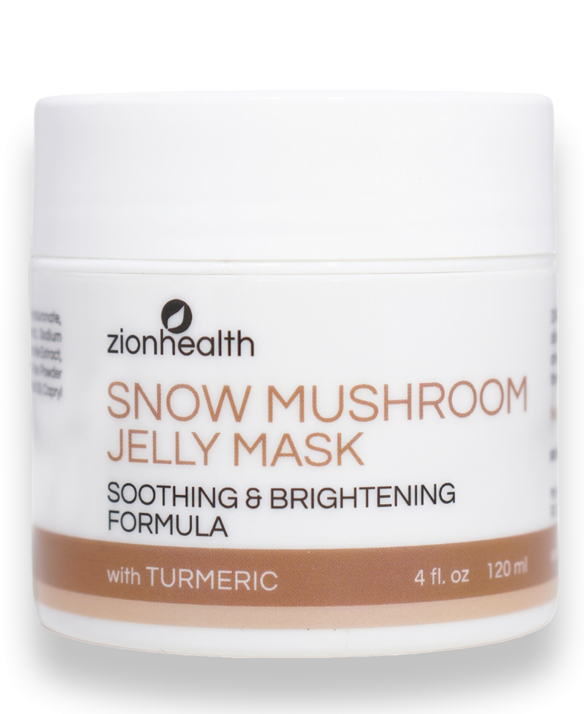 Zion Health Snow Mushroom Jelly Mask With Turmeric, 120ml In White,brown