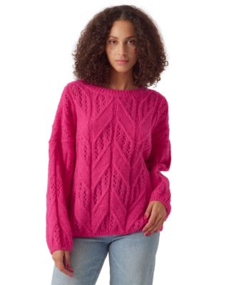 Vero Moda - Women's Balloon-Sleeve Stitch Detail Sweater