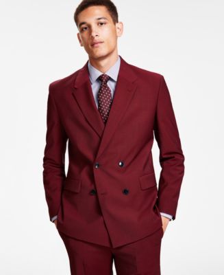 Hugo boss 3 piece suit red best sale