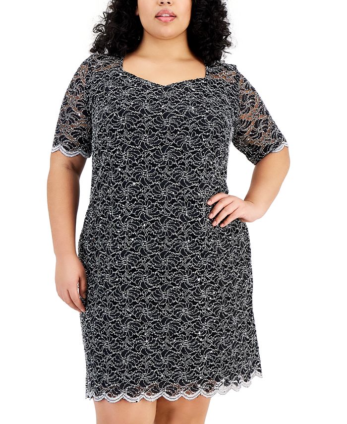 Connected lace sale sweetheart sheath dress
