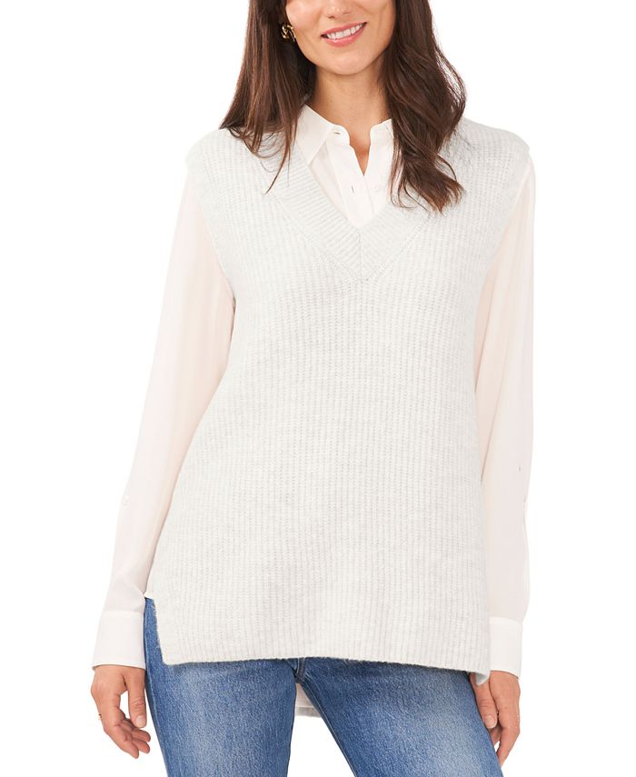 Macys sweater vest womens top