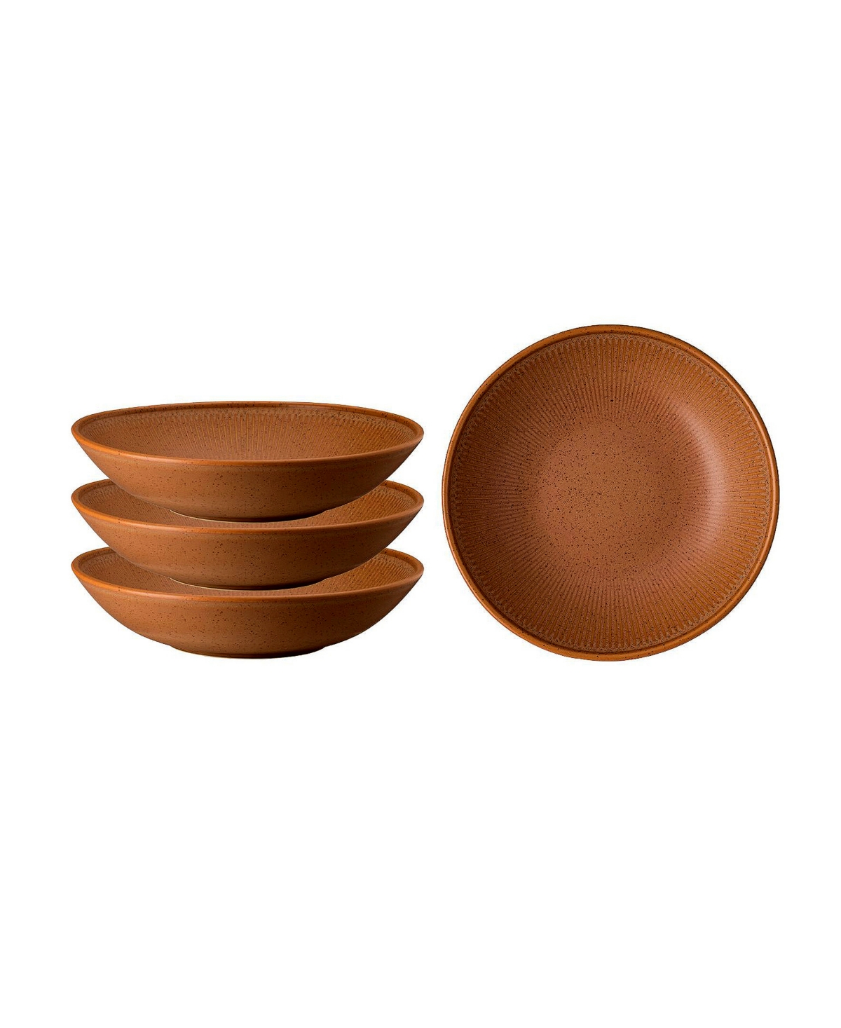 Clay Set of 4 Soup Plates, Service for 4 - Earth