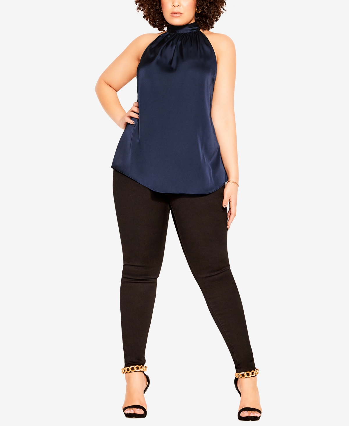 City Chic Women's Shine Halter Top