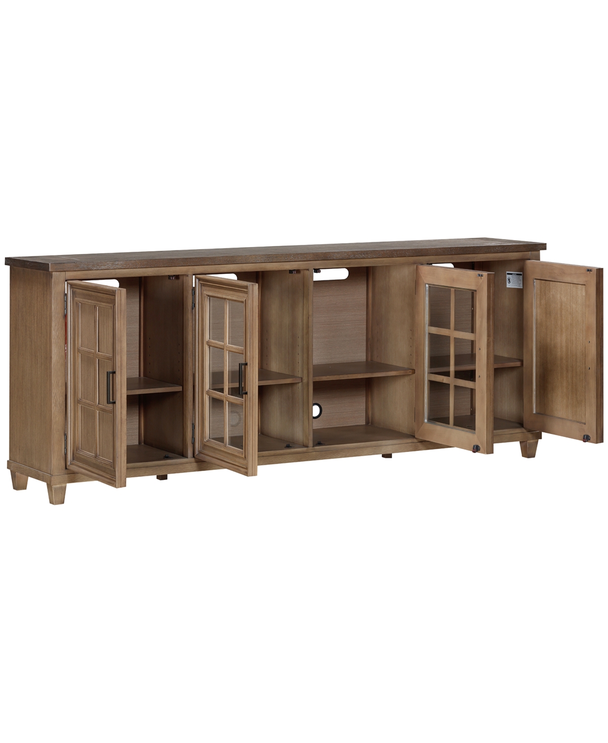 Shop Macy's 84" Dawnwood Tv Console With 4 Doors In Espresso
