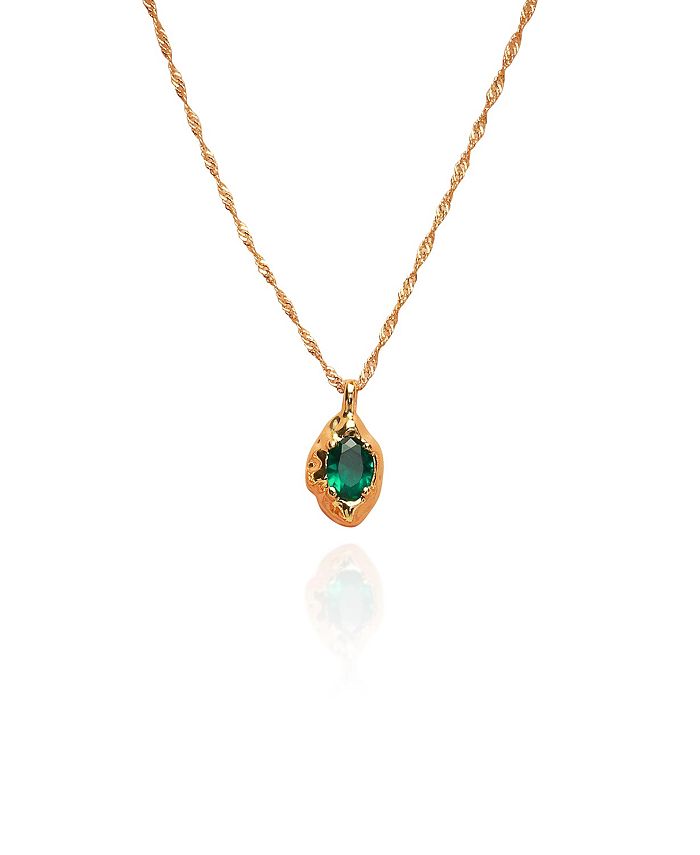 Emerald necklace macys 2025