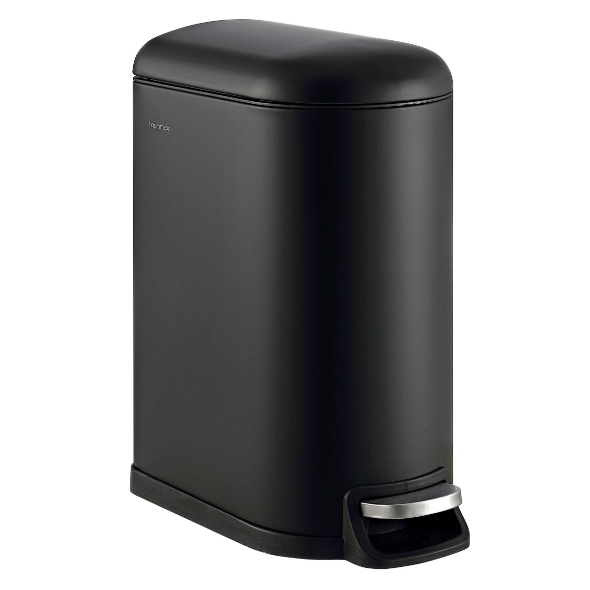 Roland 10.6-Gallon Step-Open Trash Can, Charcoal Black