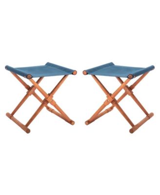Set of 2 Eucalyptus Wood Breanne Stool
