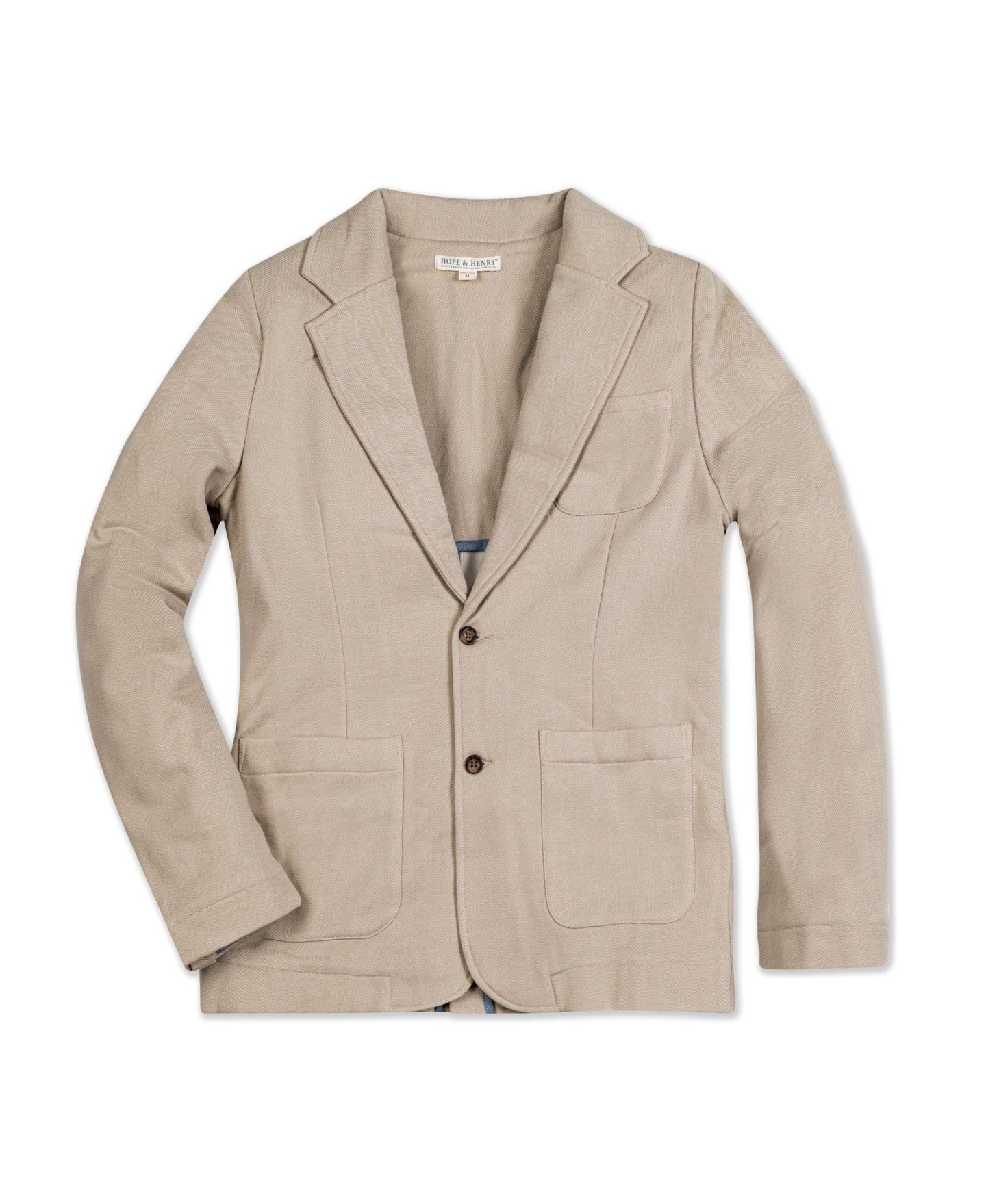 Мужской пиджак Hope & Henry Fleece Blazer with Elbow Patches, цвет: Серо-коричневый — фото 5