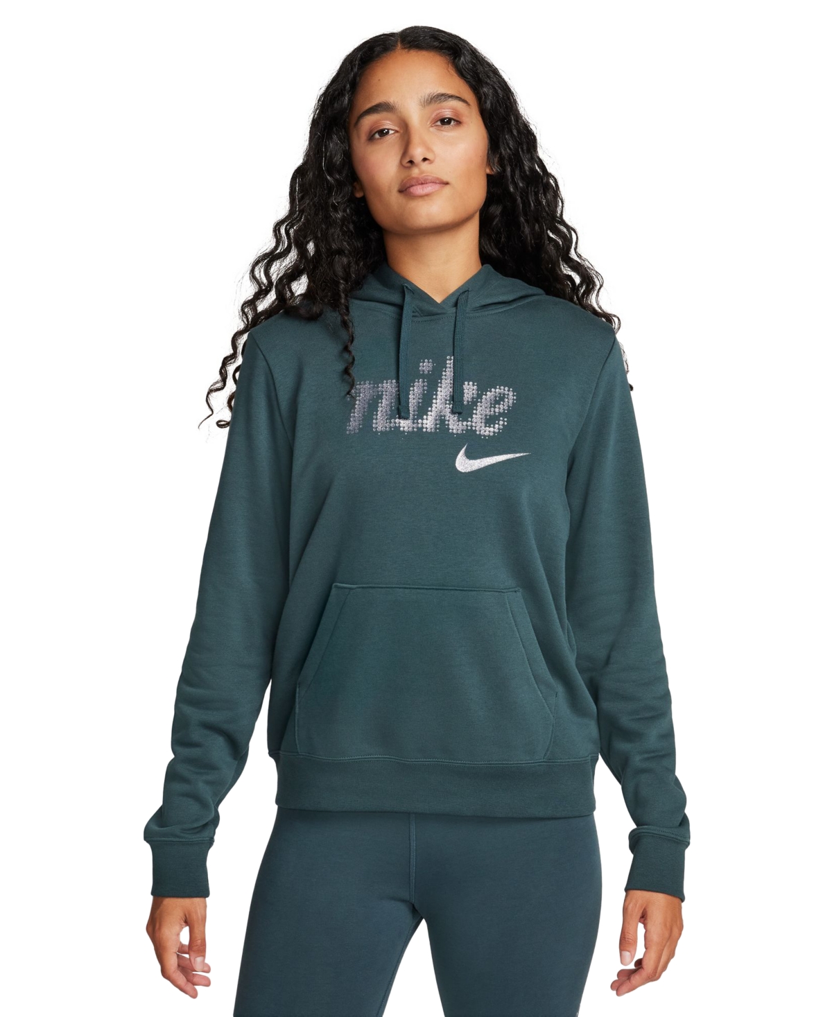 Nike Women's Sportswear Club Fleece Pullover Hoodie In Deep Jungle