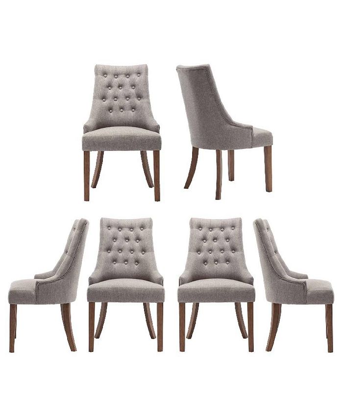 Upholstered wing dining shop chairs