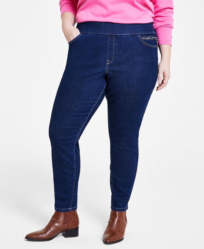 Tommy Hilfiger Plus Size TH Flex Gramercy Pull-On Jeans - Macy's