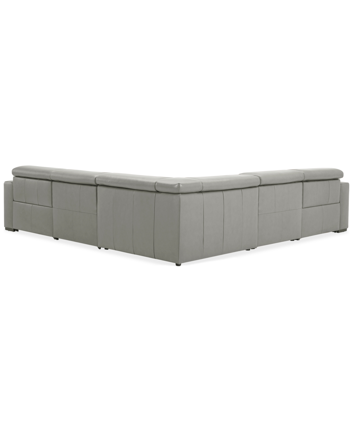 Nevio 5-Pc. Leather Sectional with 2 Power Recliners and Headrests, Created For Macy's