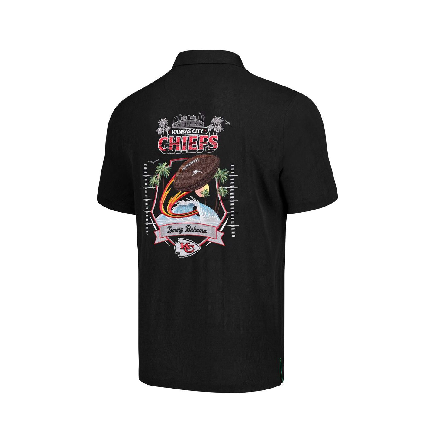 Мужская рубашка Tommy Bahama Black Kansas City Chiefs Tidal Kickoff Camp Button-Up — фото 3
