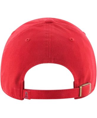 Men's Red Los Angeles Angels Clean Up Adjustable Hat