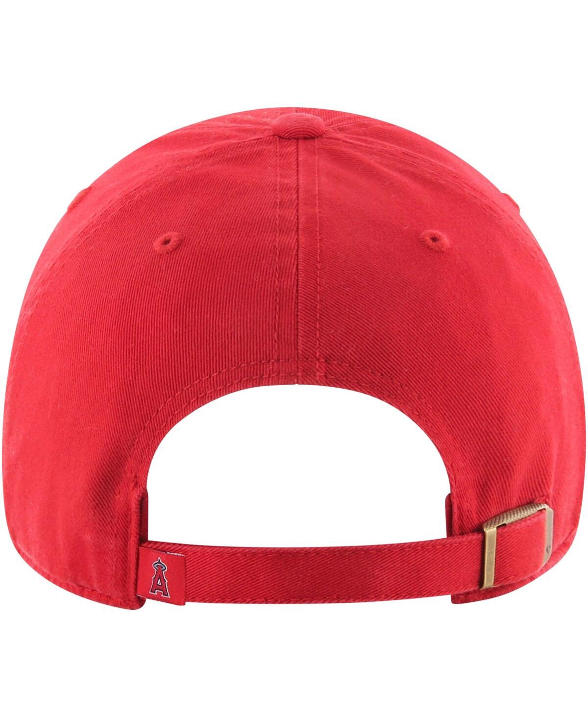 Men's '47 BrandLos Angeles Angels Clean Up Adjustable Hat - Red