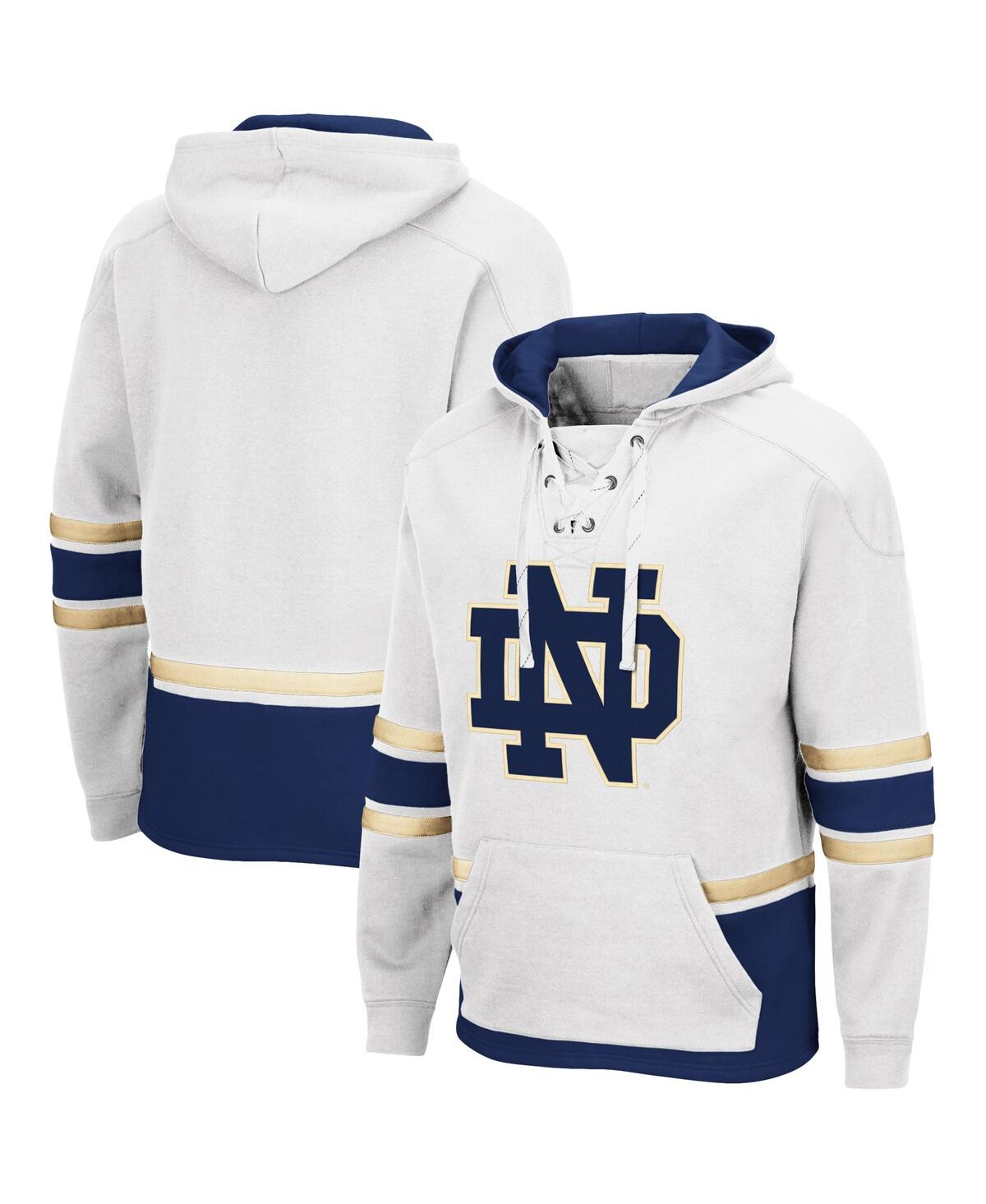 Colosseum Men's  White Notre Dame Fighting Irish Lace Up 3.0 Pullover Hoodie