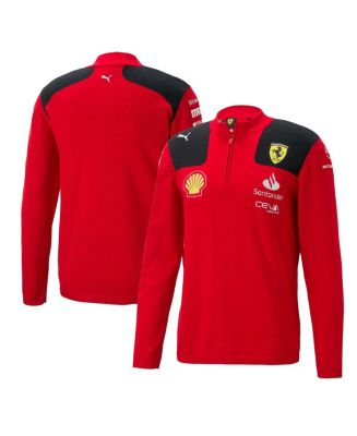 Puma Men's Red Scuderia Ferrari Team Knit Half-Zip Jacket