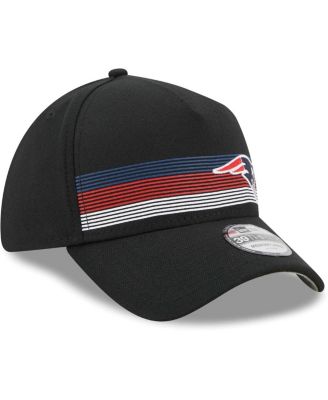Men's Black New England Patriots Flawless Stripe 39THIRTY Flex Hat