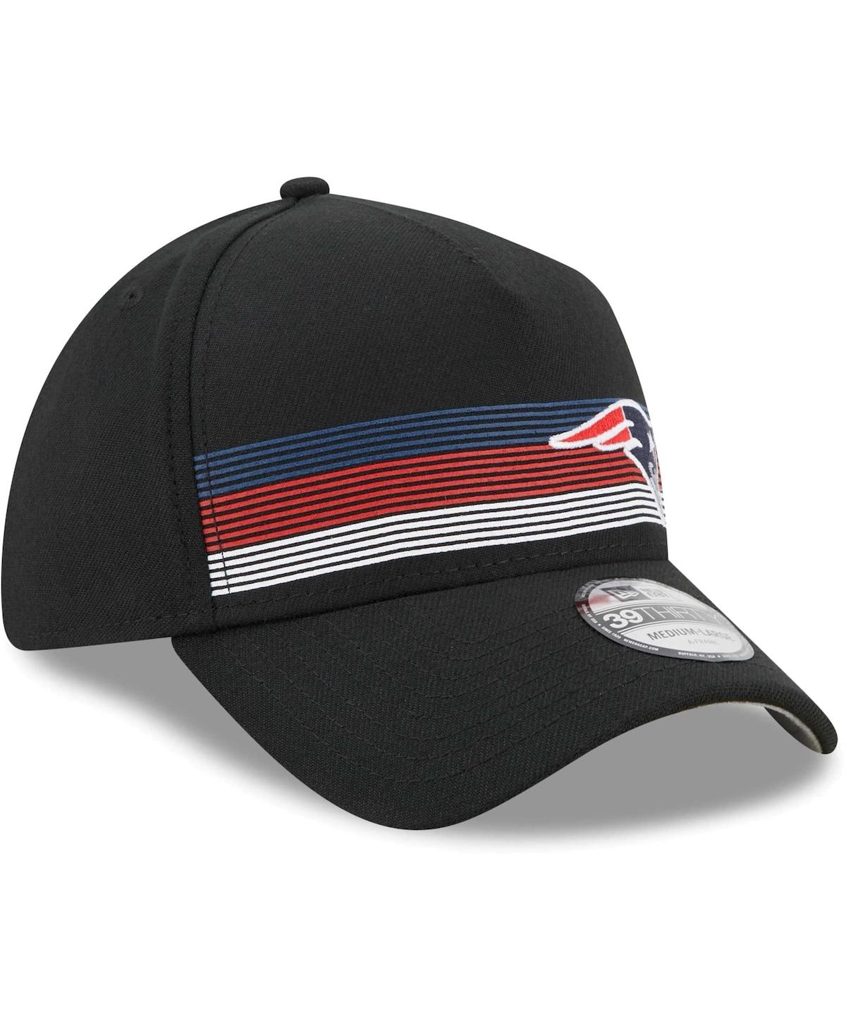 Men's New EraNew England Patriots Flawless Stripe 39THIRTY Flex Hat - Black