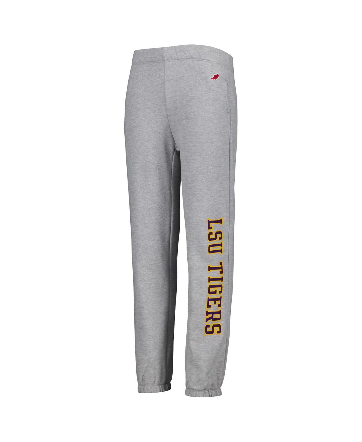 Shop League Collegiate Wear Big Boys  Gray Lsu Tigers Essential Pants