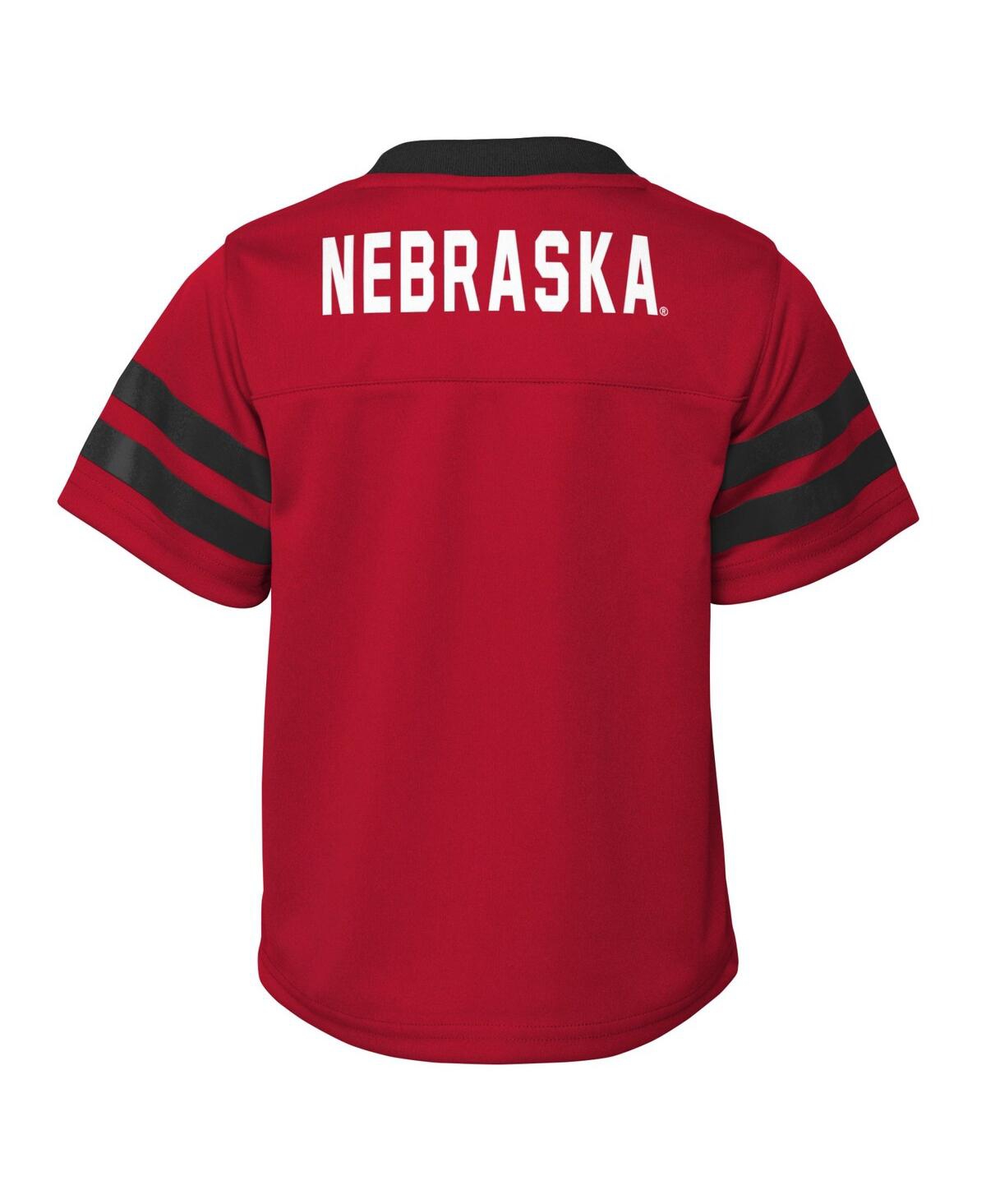 Toddler Boys and GirlsNebraska Huskers Two-Piece Red Zone Jersey and Pants Set - Scarlet