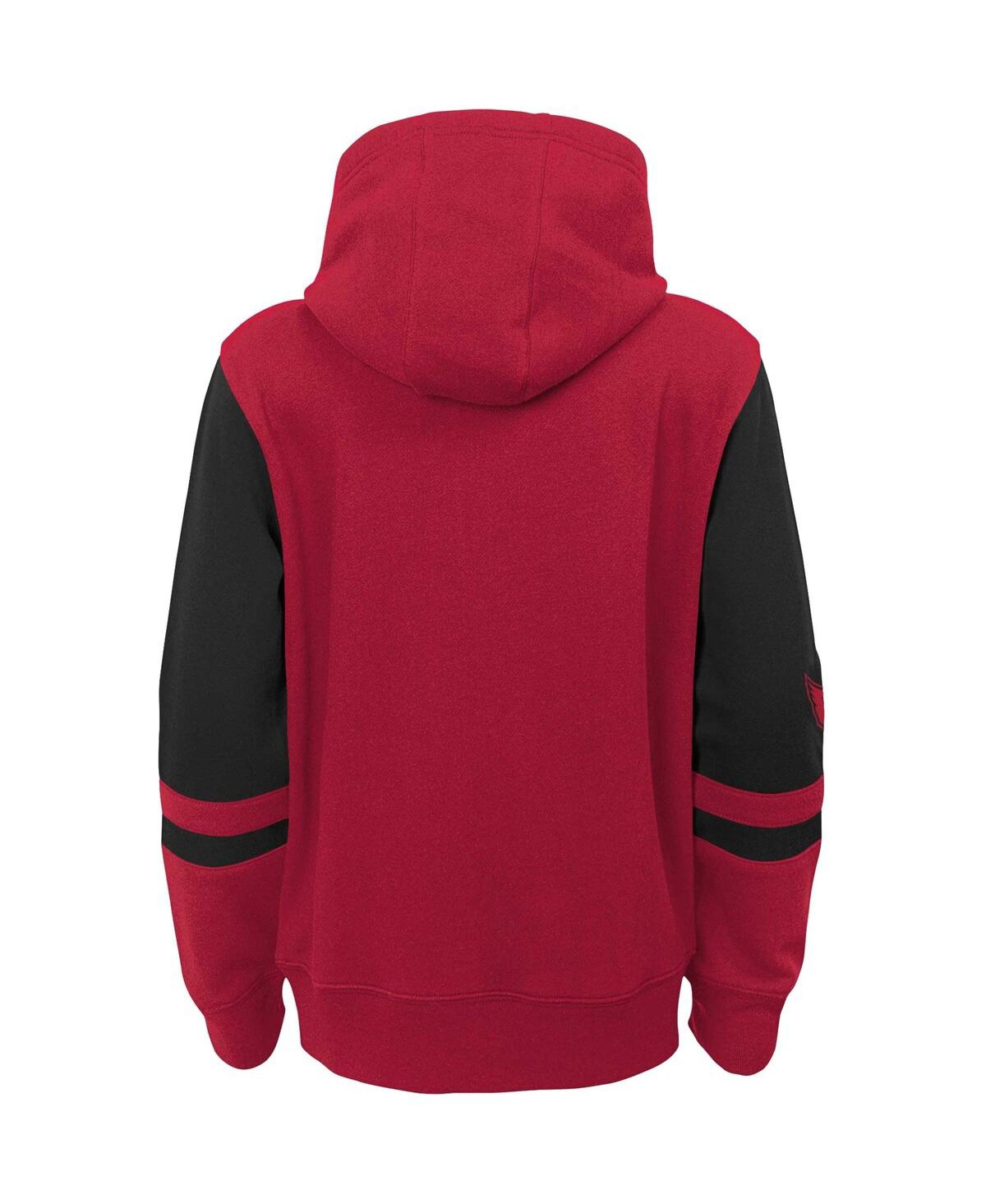 Shop Outerstuff Big Boys Cardinal Arizona Cardinals Colorblock Full-zip Hoodie