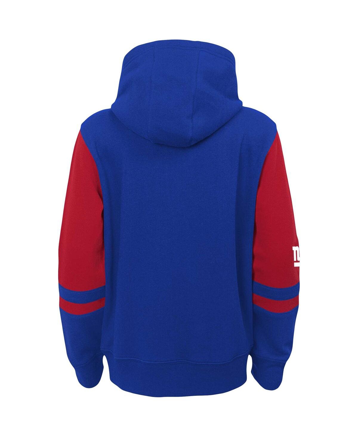 Outerstuff Youth Royal New York Giants Colorblock Full-zip Hoodie In Royal