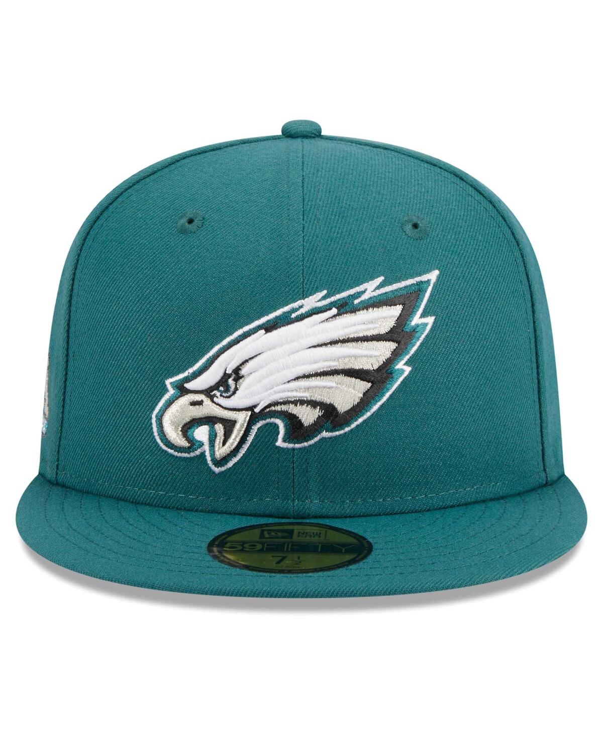 Men's New EraPhiladelphia Eagles Main Patch 59FIFTY Fitted Hat - Midnight Green