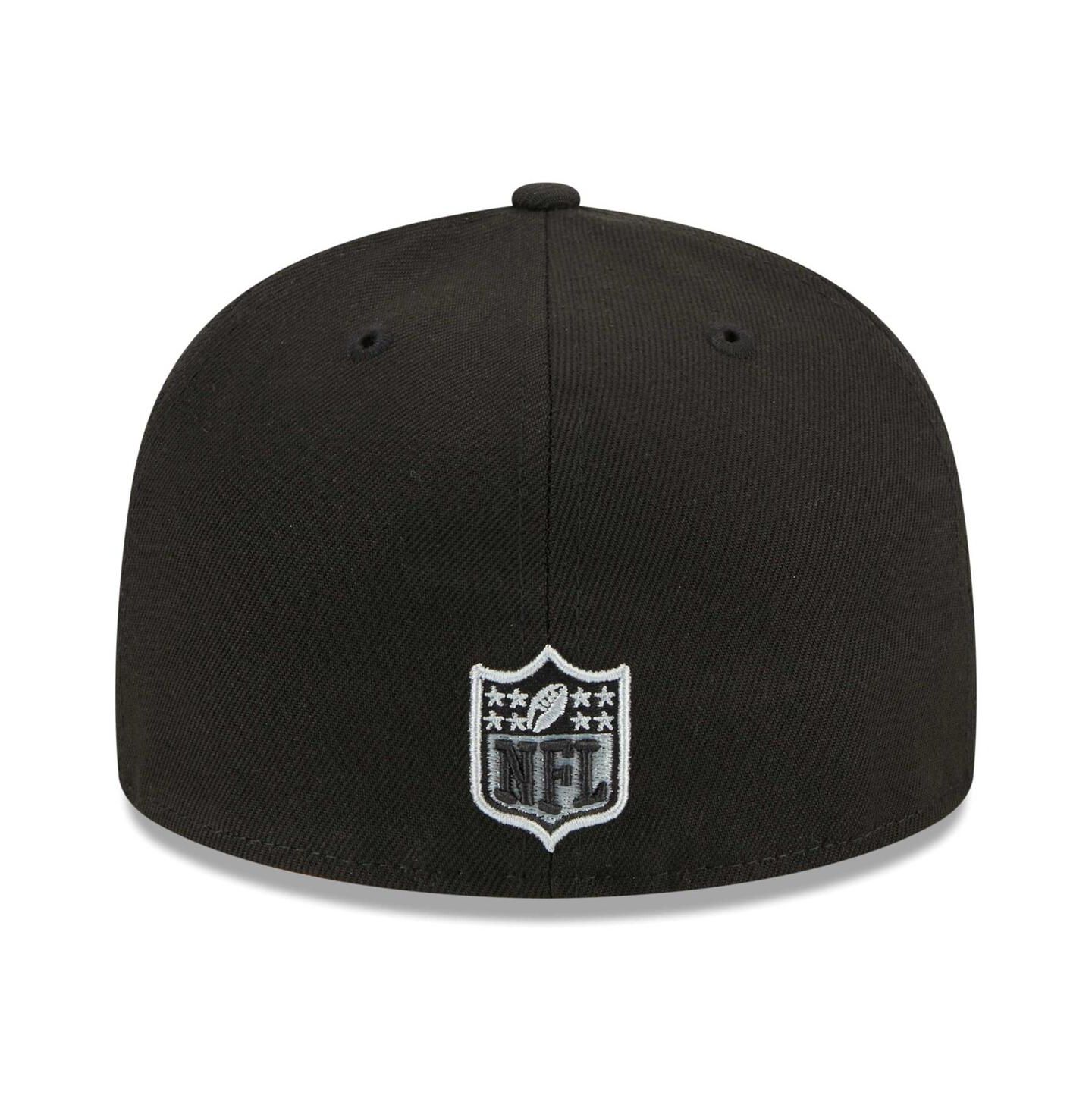 Мужская кепка New Era Black Las Vegas Raiders Main Patch 59FIFTY Fitted Hat — фото 2