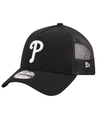 Men's Black Philadelphia Phillies A-Frame 9FORTY Trucker Adjustable Hat