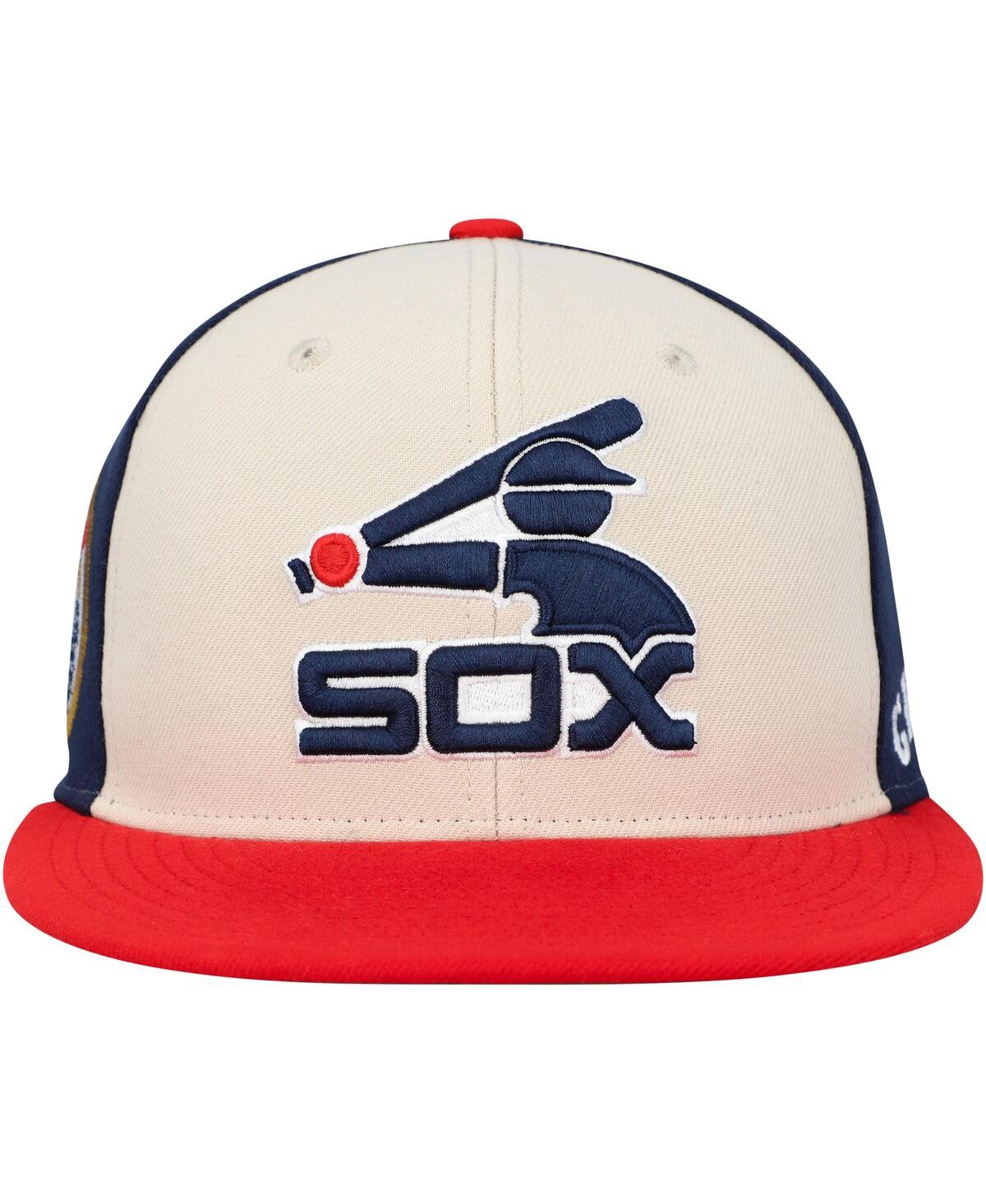 Mitchell & Ness Men's  Cream, Red Chicago White Sox Home Field Fitted Hat In Cream,red