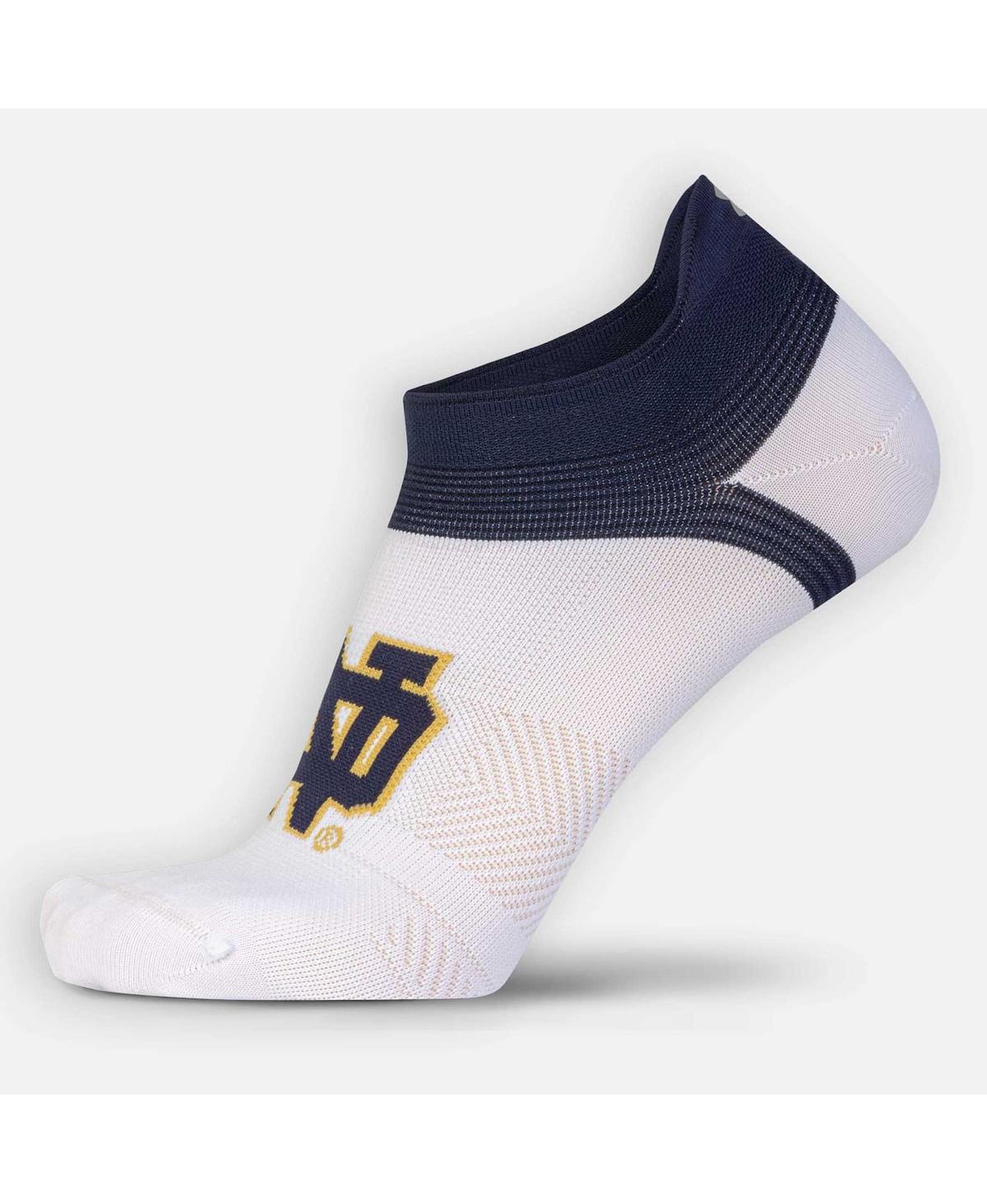 Shop Under Armour Men's And Women's  Notre Dame Fighting Irish Run Performance No Show Tab Socks In White