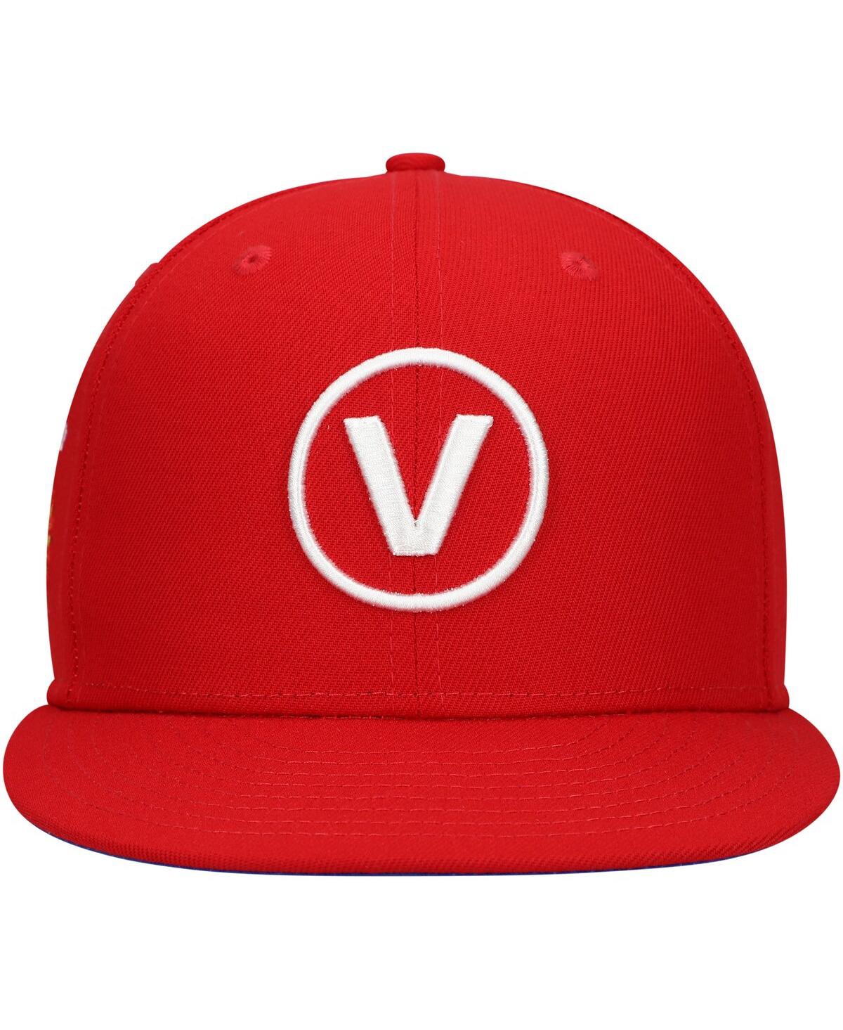 Shop Rings & Crwns Men's  Red Vargas Campeones Team Fitted Hat