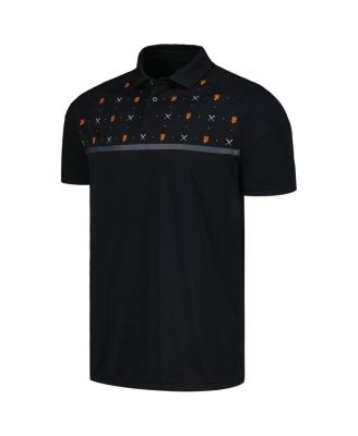 Men's Black San Francisco Giants Sector Batter Up Raglan Polo Shirt