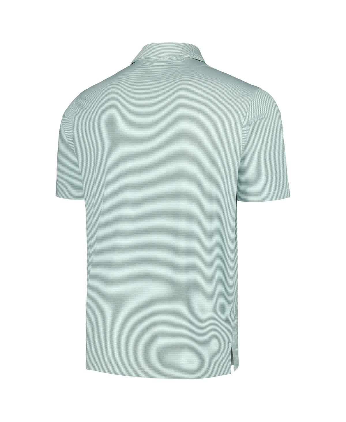 Shop Ahead Men's  Green Wgc-dell Technologies Match Play Airstream Essential Feed Striped Polo Shirt