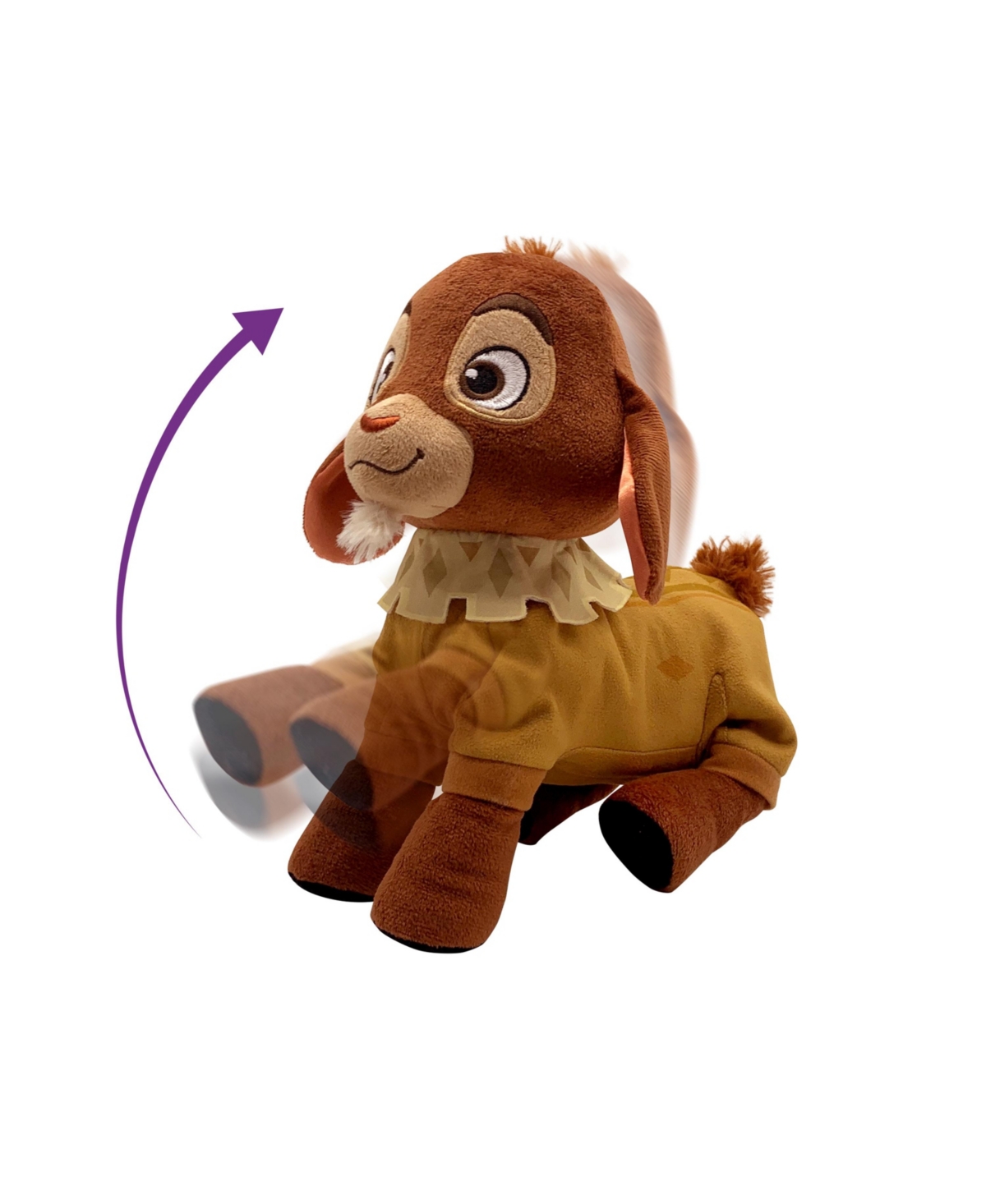 Disney Wish Walk 'n Talk Valentino Plush Fainting Goat, 11" Interactive Plush Toy, Stuffed Animal With Soun In No Color